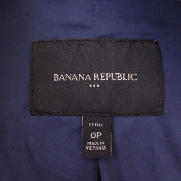 Banana Republic Factory Blue Plaid Windowpane Blazer Size 0P - Picture 8 of 9